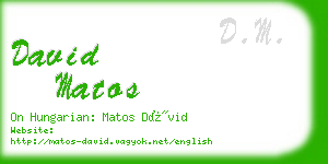 david matos business card